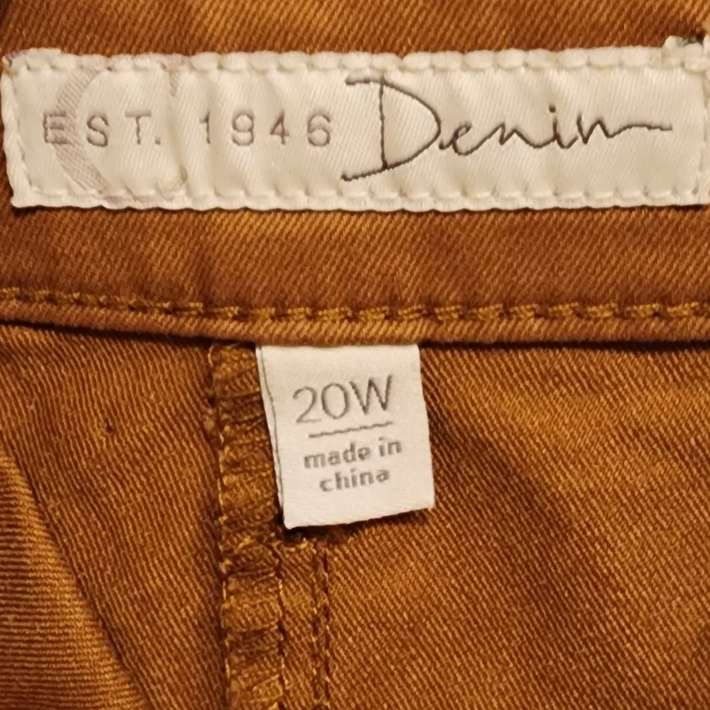 Fringe Hem Denim Midi Skirt Plus Size Tan Western Coastal Cowgirl NWT - Picture 6 of 11